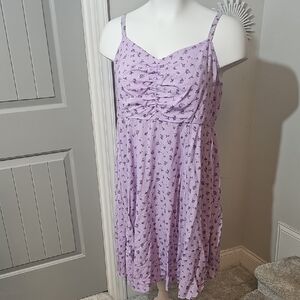 Torrid Purple Floral Midi Dress